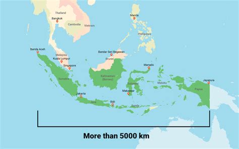 how big is indonesia in km